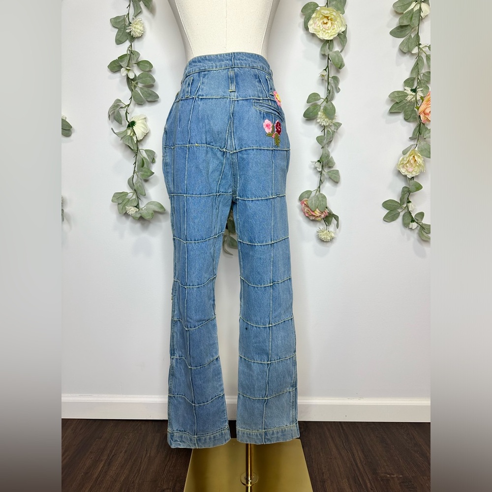LoveShackFancy Marika Pant in Denim - Picture 8 of 12